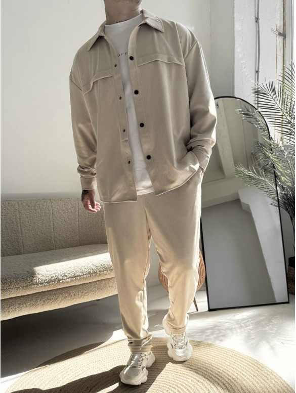 Замшевий oversize костюм