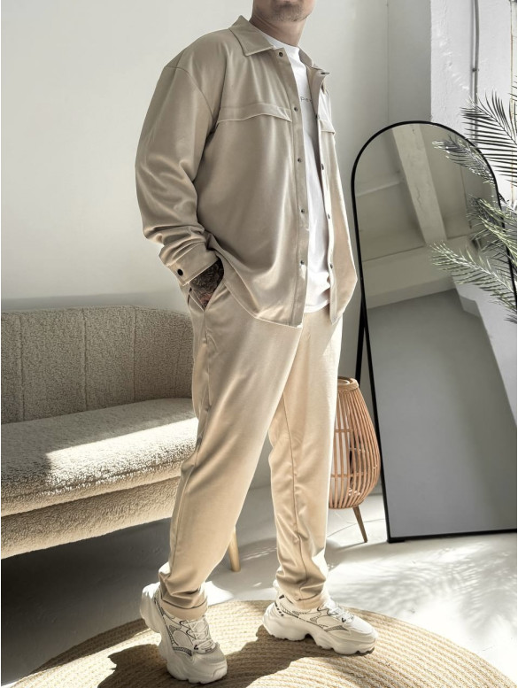 Замшевий oversize костюм