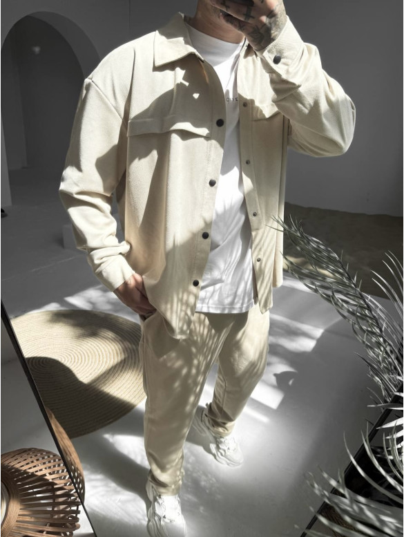 Замшевий oversize костюм