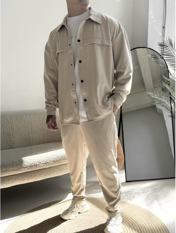 Замшевий oversize костюм