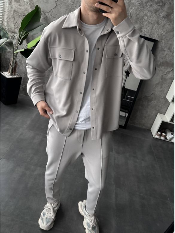 Oversize костюм з накладними кишенями
