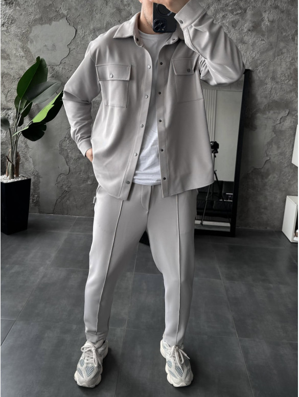 Oversize костюм з накладними кишенями