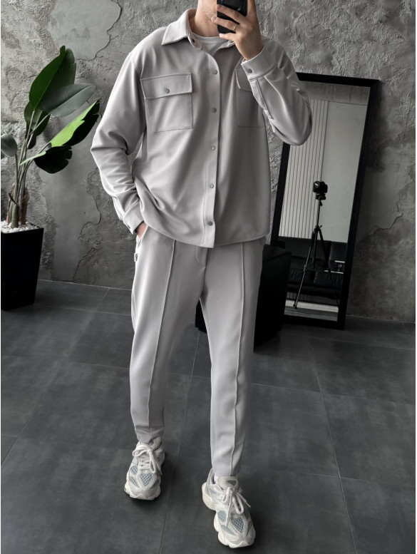 Oversize костюм з накладними кишенями