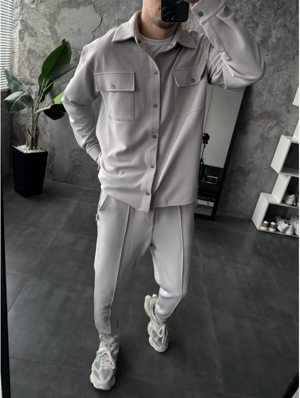 Oversize костюм з накладними кишенями