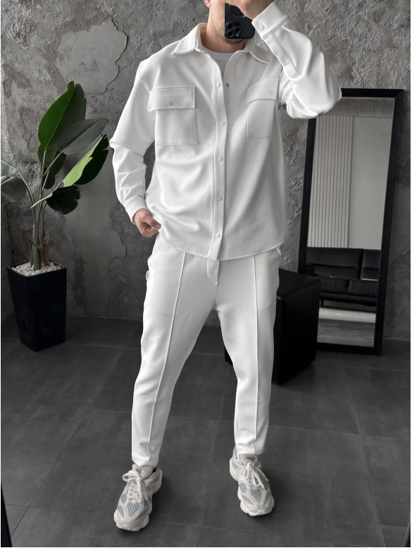 Oversize костюм з накладними кишенями
