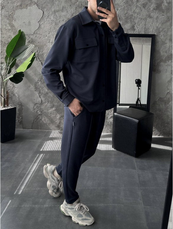 Oversize костюм з накладними кишенями