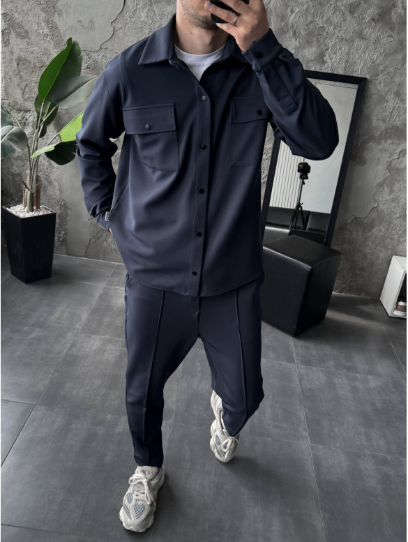 Oversize костюм з накладними кишенями