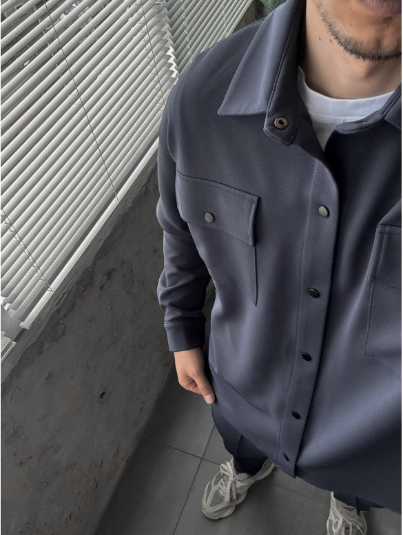 Oversize костюм з накладними кишенями