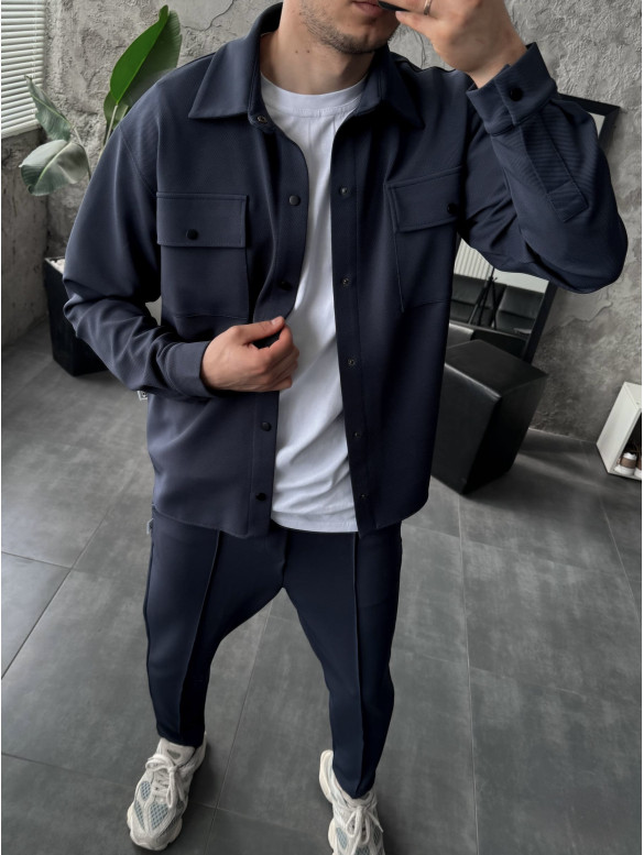 Oversize костюм з накладними кишенями