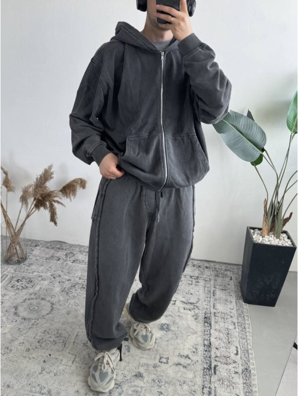 Oversize костюм з вивареної тканини