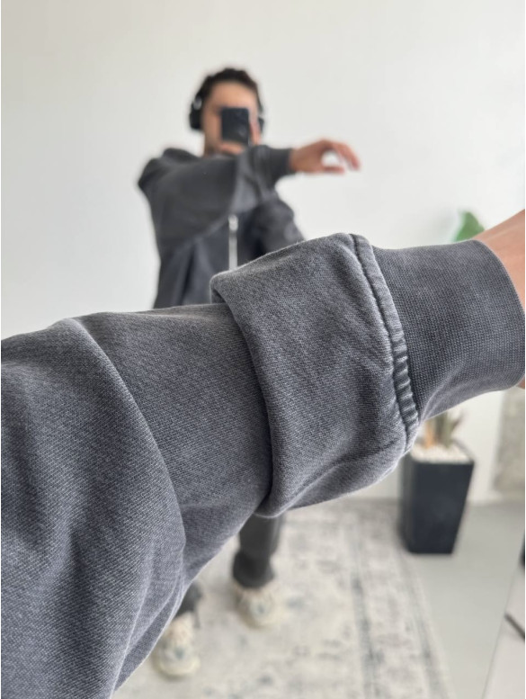 Oversize костюм з вивареної тканини