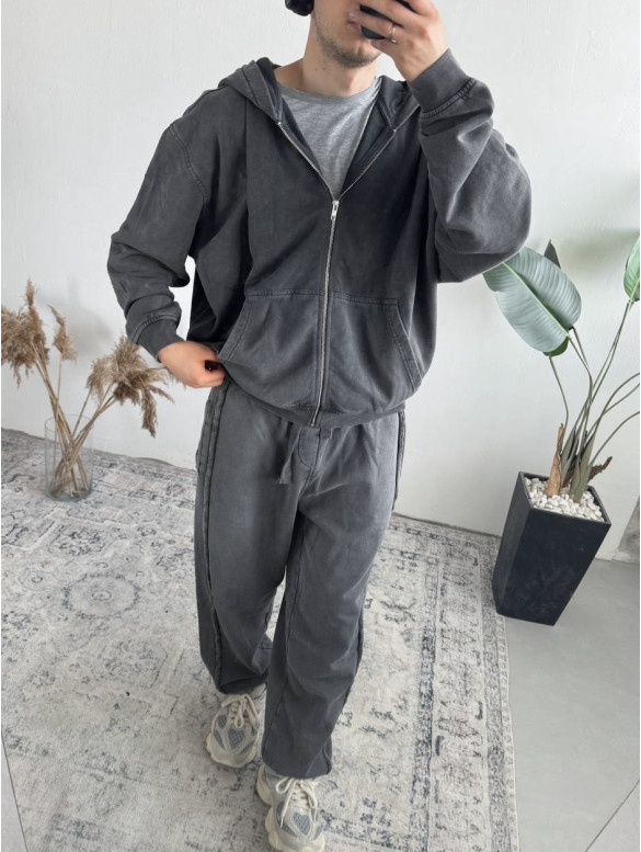 Oversize костюм з вивареної тканини