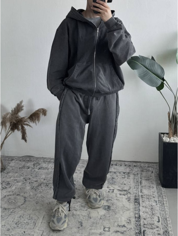 Oversize костюм з вивареної тканини
