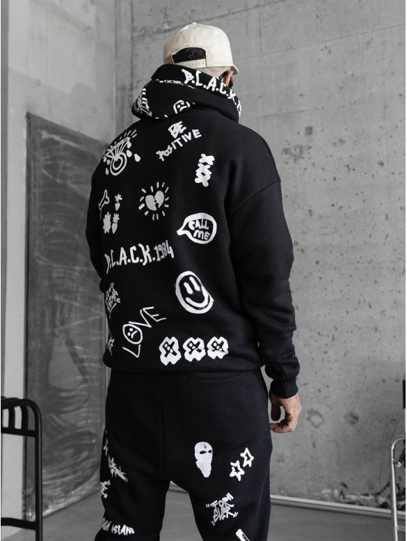 Oversize костюм з принтом
