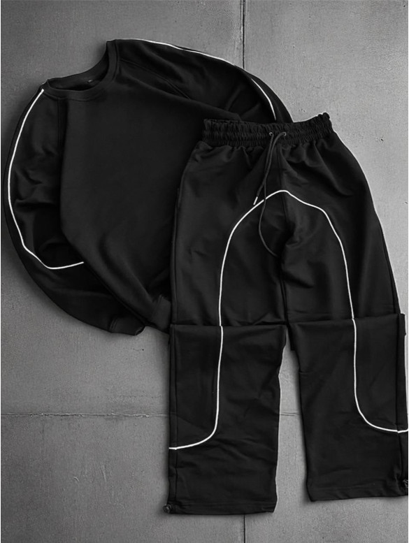 Oversize костюм зі смужками