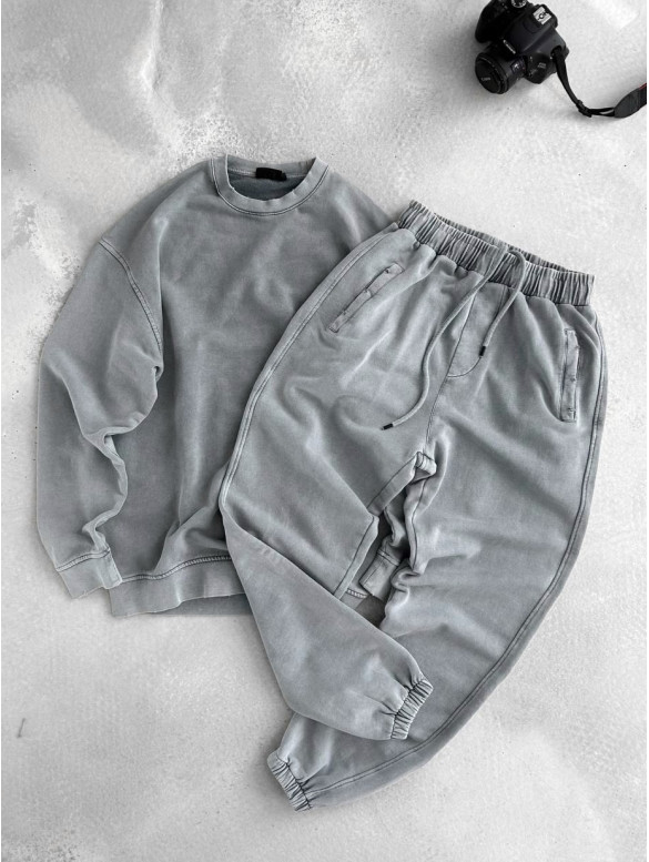 Oversize костюм з вивареної тканини
