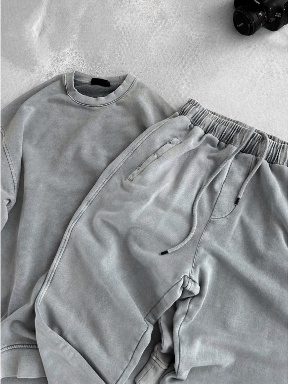 Oversize костюм з вивареної тканини