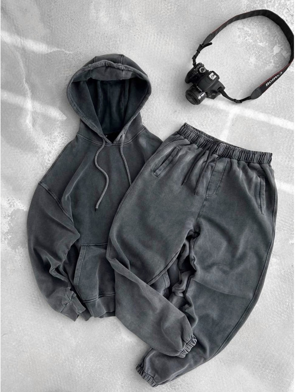 Oversize костюм з вивареної тканини