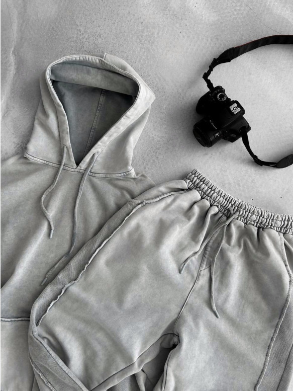 Oversize костюм з вивареної тканини