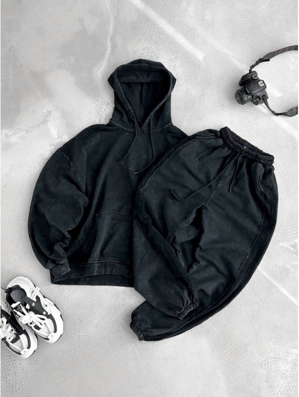 Oversize костюм з вивареної тканини
