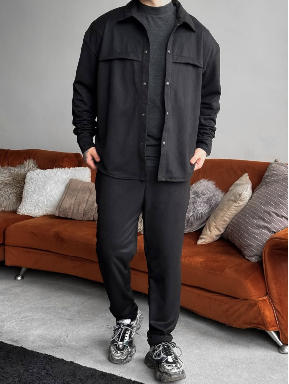 Замшевий oversize костюм