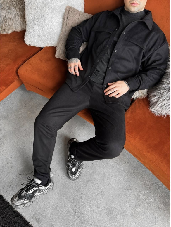 Замшевий oversize костюм