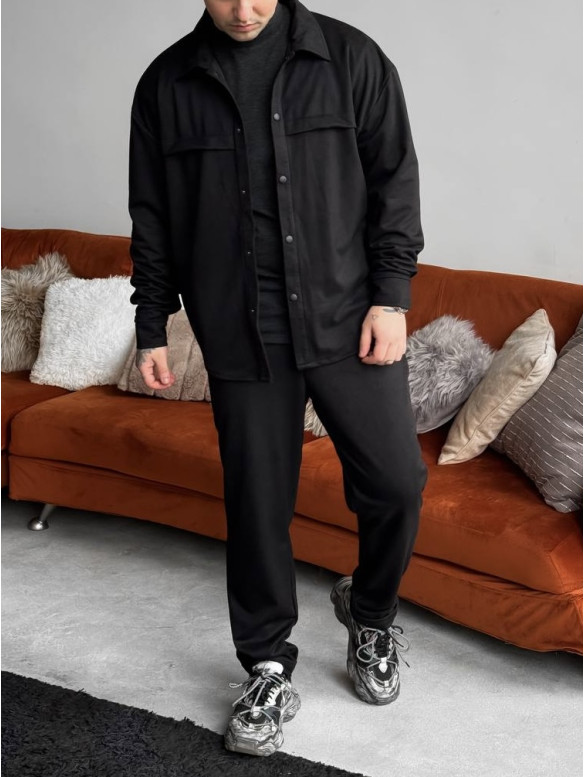 Замшевий oversize костюм