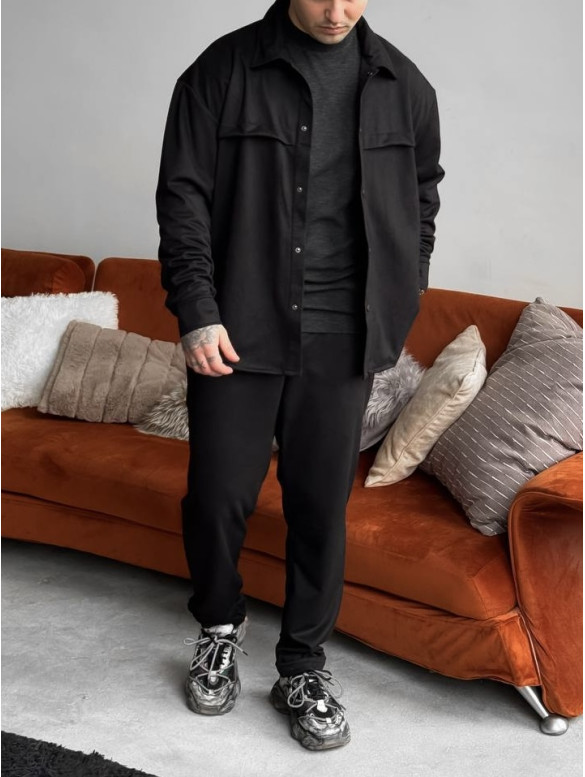 Замшевий oversize костюм
