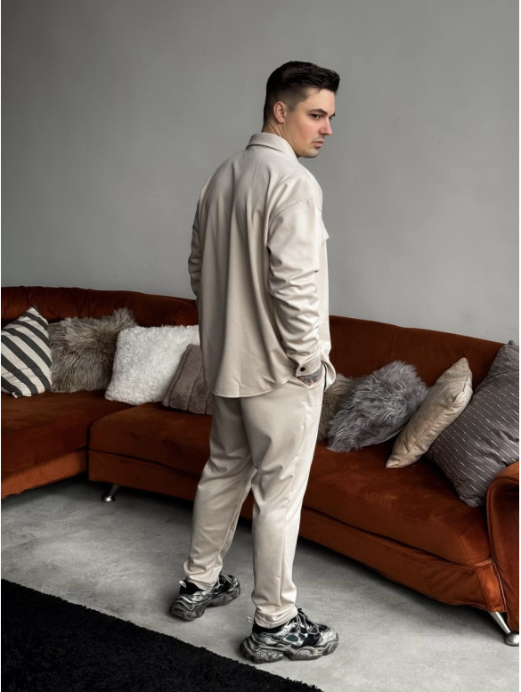 Замшевий oversize костюм