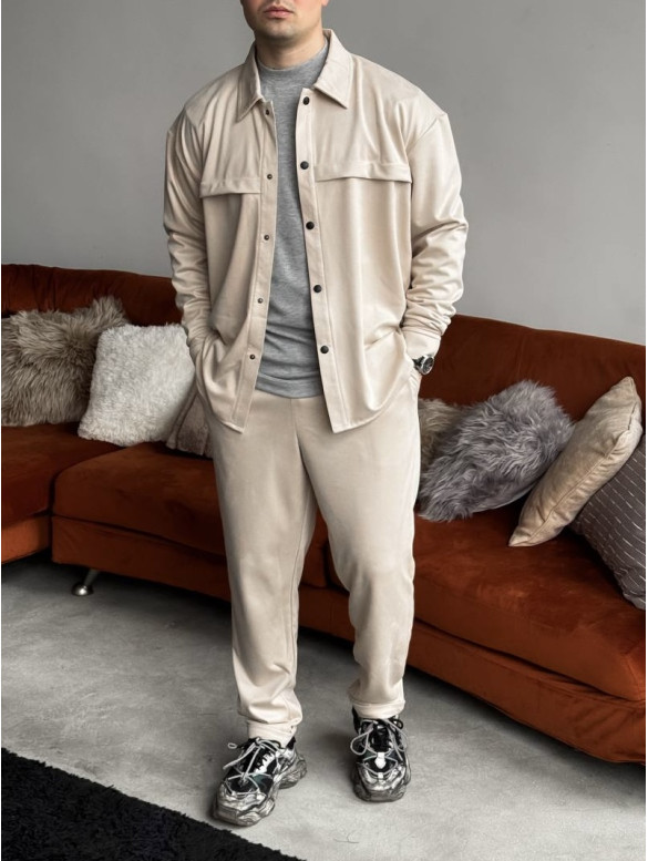 Замшевий oversize костюм