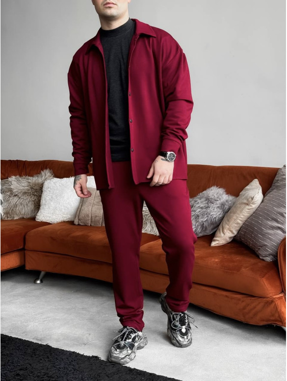 Замшевий oversize костюм