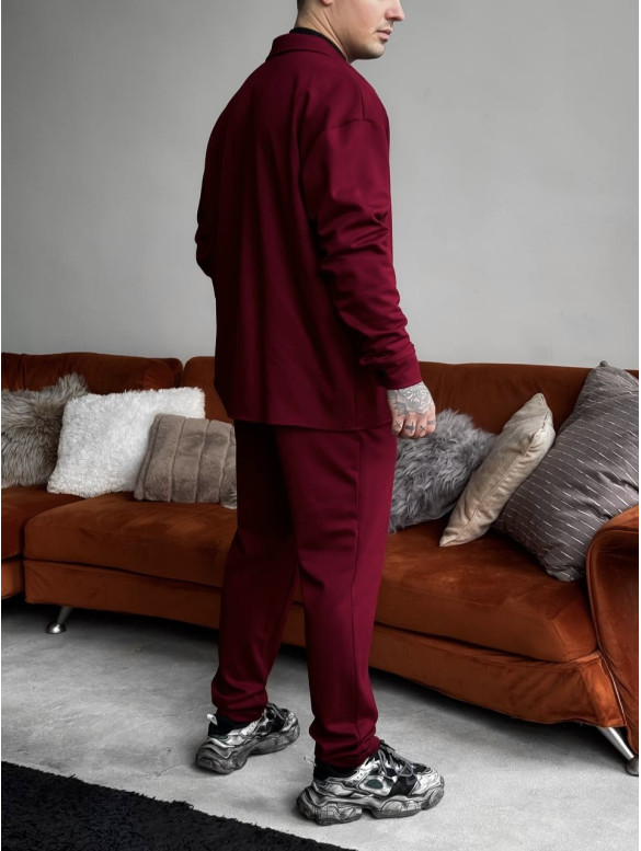 Замшевий oversize костюм