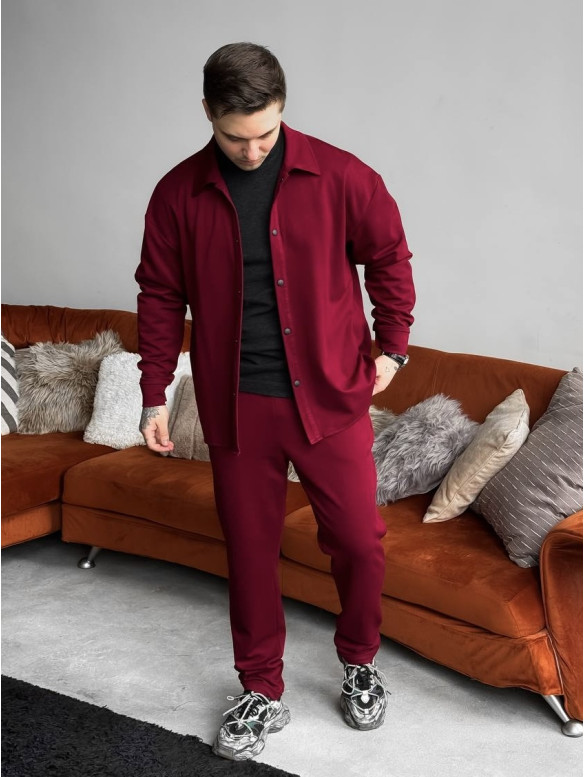Замшевий oversize костюм