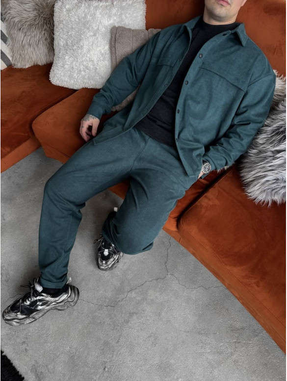 Замшевий oversize костюм
