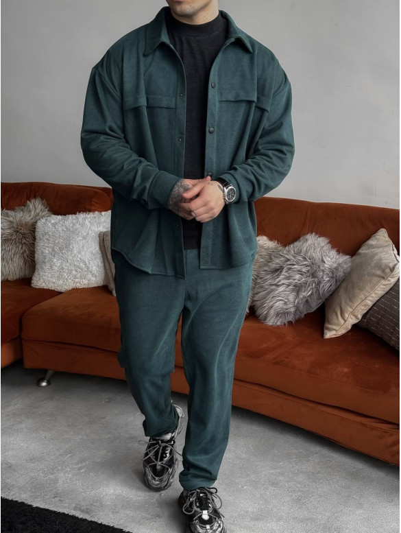 Замшевий oversize костюм