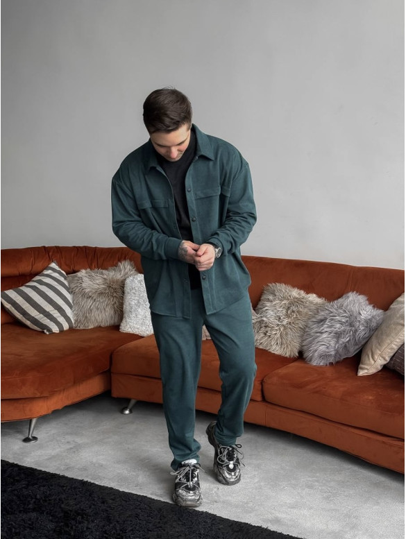Замшевий oversize костюм