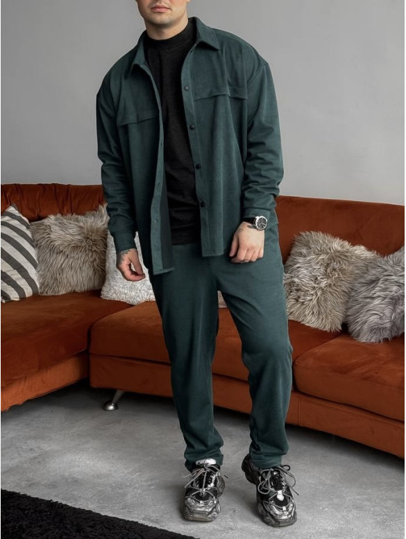 Замшевий oversize костюм