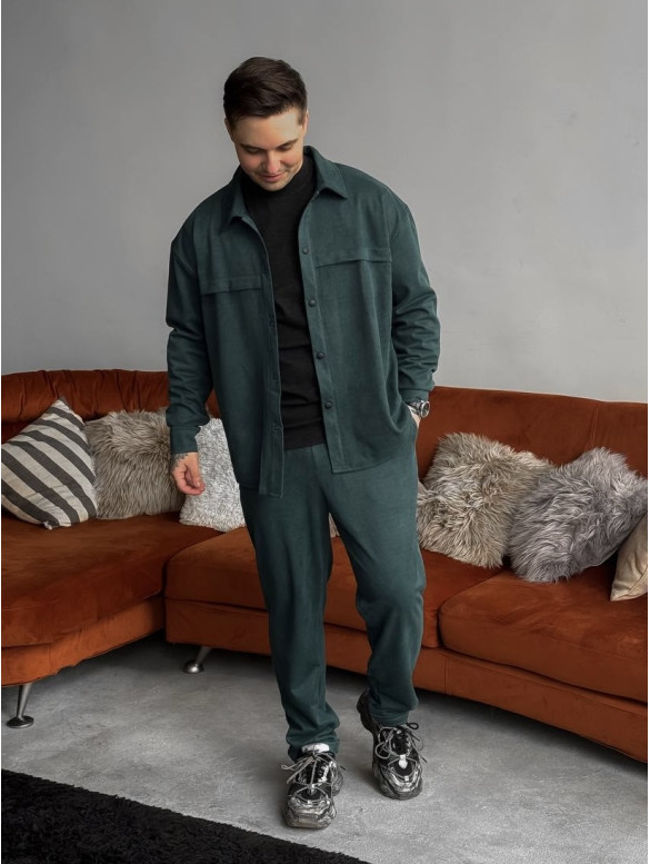 Замшевий oversize костюм