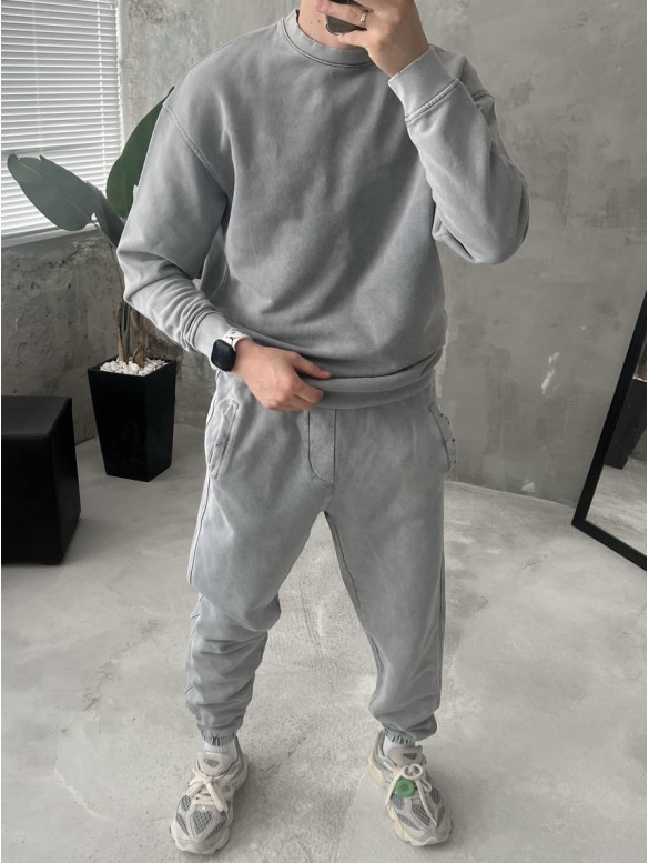 Oversize костюм з вивареної тканини