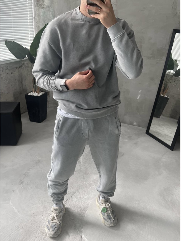 Oversize костюм з вивареної тканини