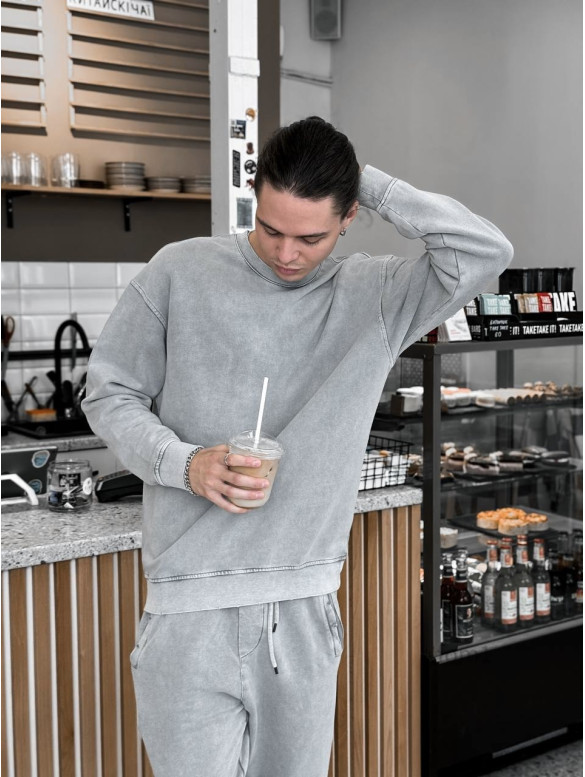 Oversize костюм з вивареної тканини