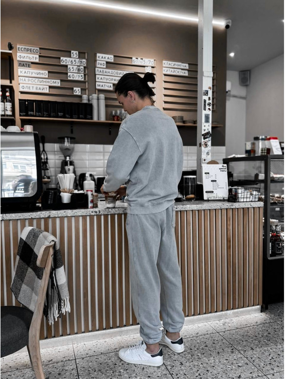 Oversize костюм з вивареної тканини