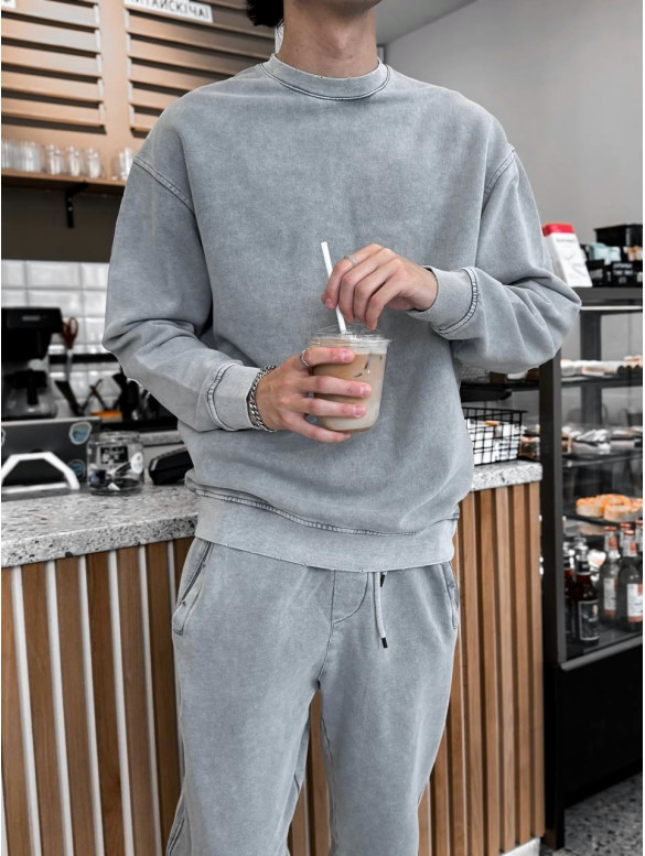 Oversize костюм з вивареної тканини