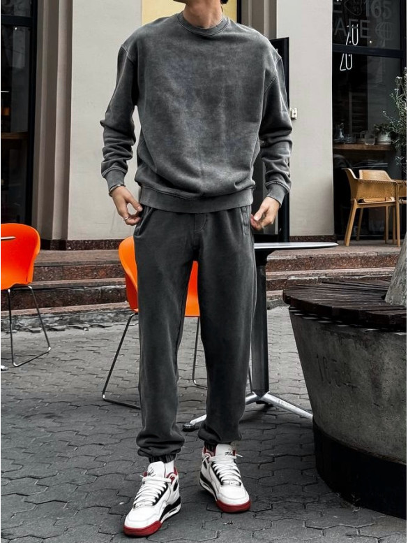 Oversize костюм з вивареної тканини