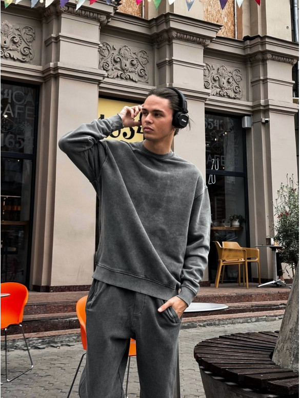 Oversize костюм з вивареної тканини