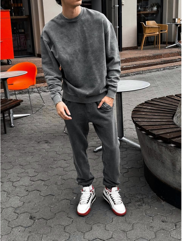 Oversize костюм з вивареної тканини