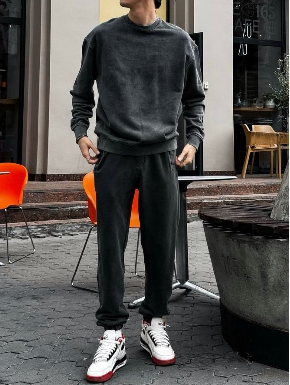 Oversize костюм з вивареної тканини