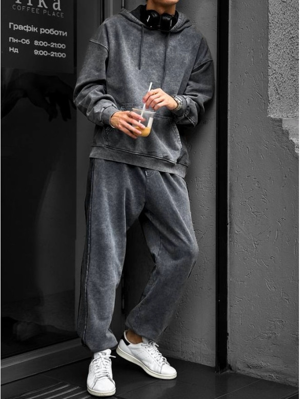 Oversize костюм з вивареної тканини