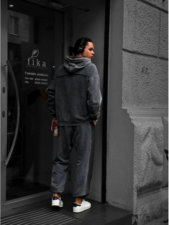 Oversize костюм з вивареної тканини