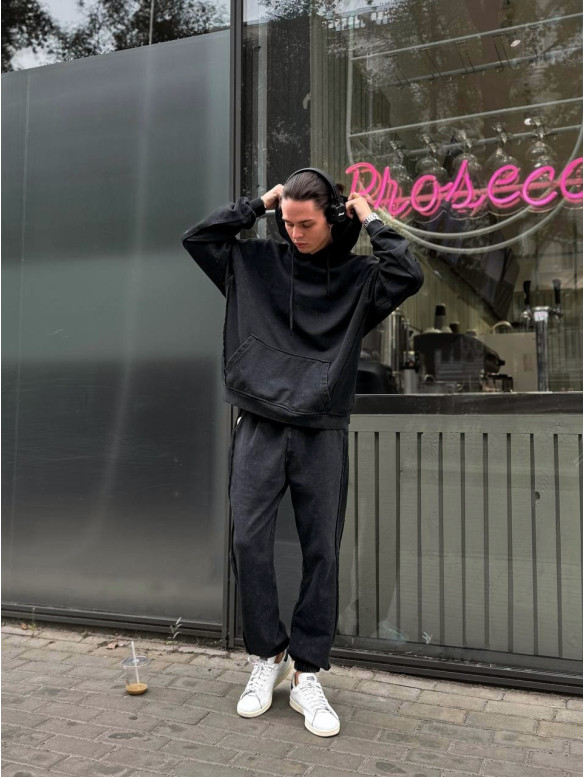 Oversize костюм з вивареної тканини
